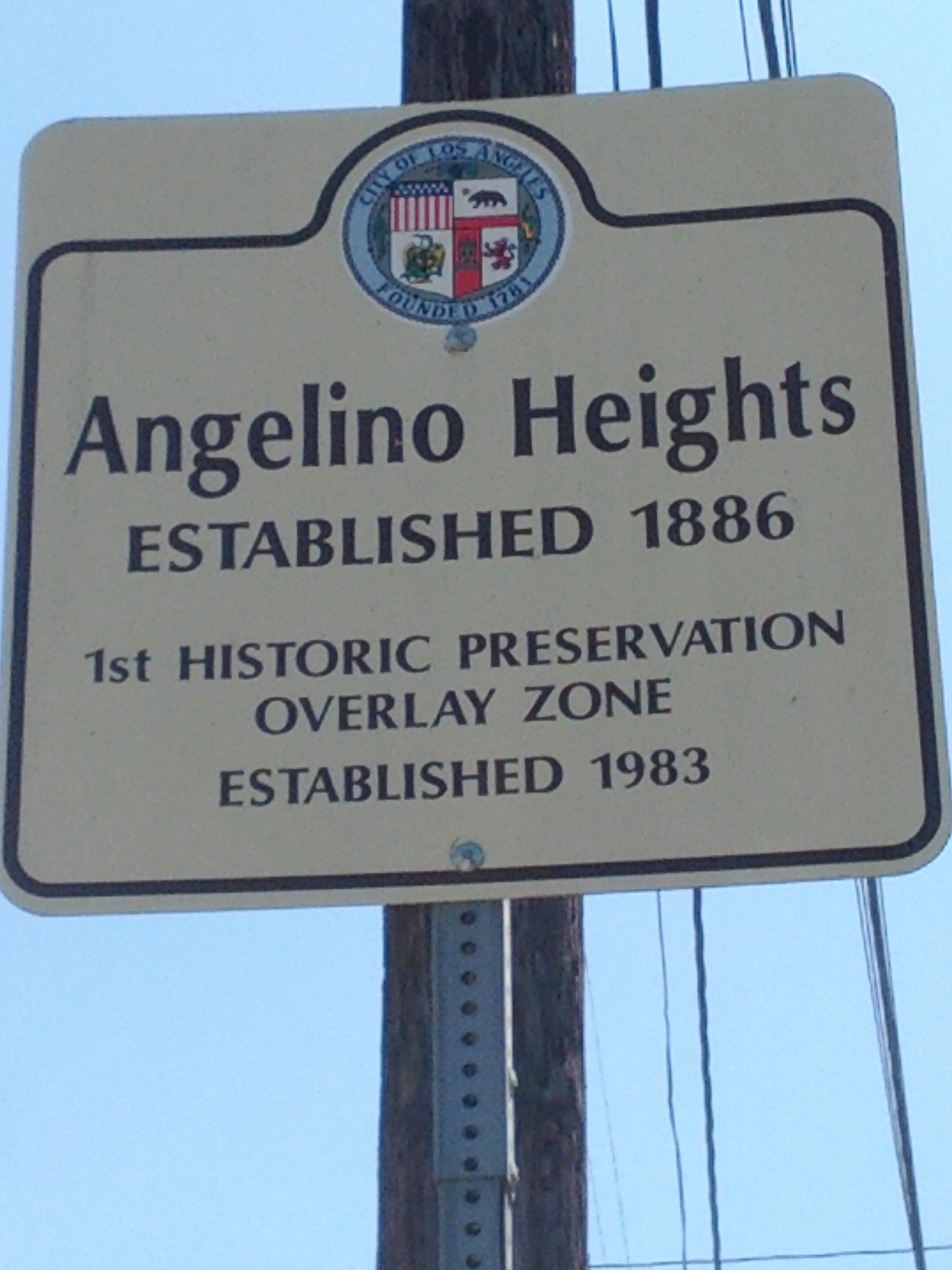 Angelino Heights, est. 1886, 1st historic preservation overlay zone est 1983